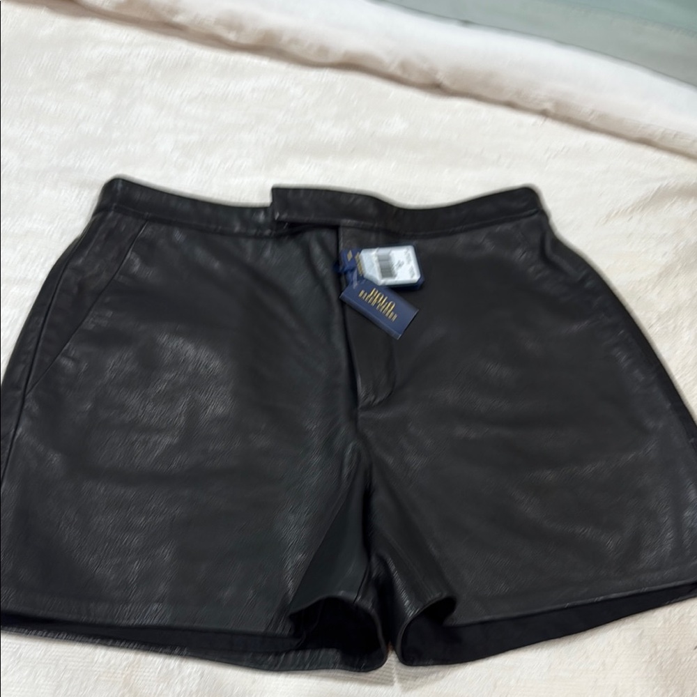 Black Leather Shorts